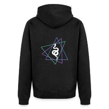 Snake - Unisex Premium Organic Zip Hoodie - black - Back - Nico (187cm)