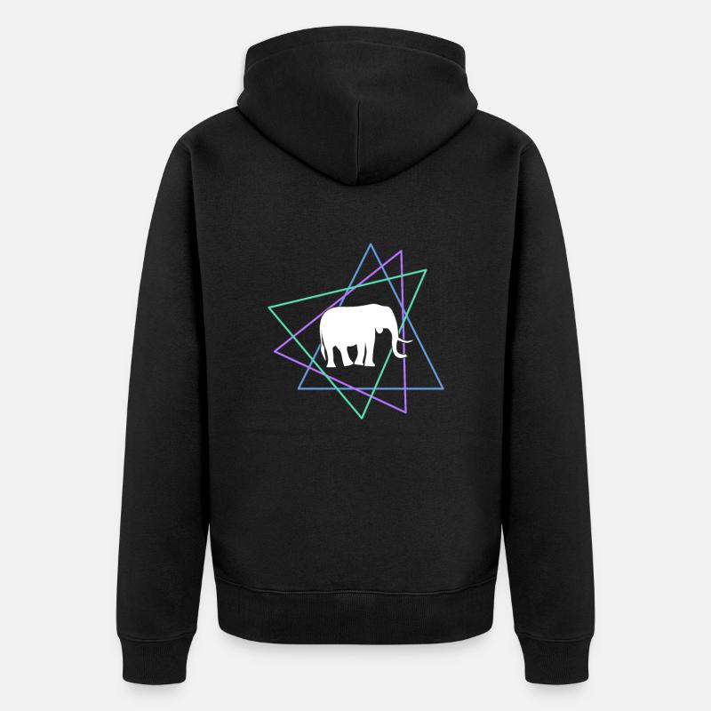 Éléphant - Veste à capuche bio Premium Unisexe - noir