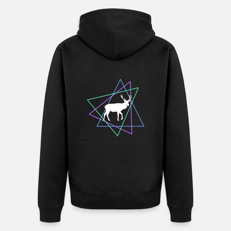 Cerf - Veste à capuche bio Premium Unisexe - noir