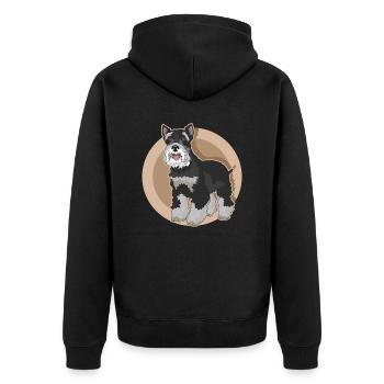 Schnauzer miniature propriétaire Schnauzer chien cadeau - Veste à capuche bio Premium Unisexe - noir - Dos - Nico (187cm)