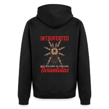 Vogelspinnen Spinne Vogelspinne Geschenk - Unisex Premium Bio Zip Hoodie - Schwarz - Hinten - Nico (187cm)