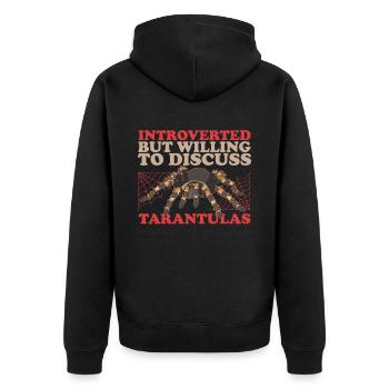 Vogelspinnen Spinnen Vogelspinne Geschenk - Unisex Premium Bio Zip Hoodie - Schwarz - Hinten - Nico (187cm)