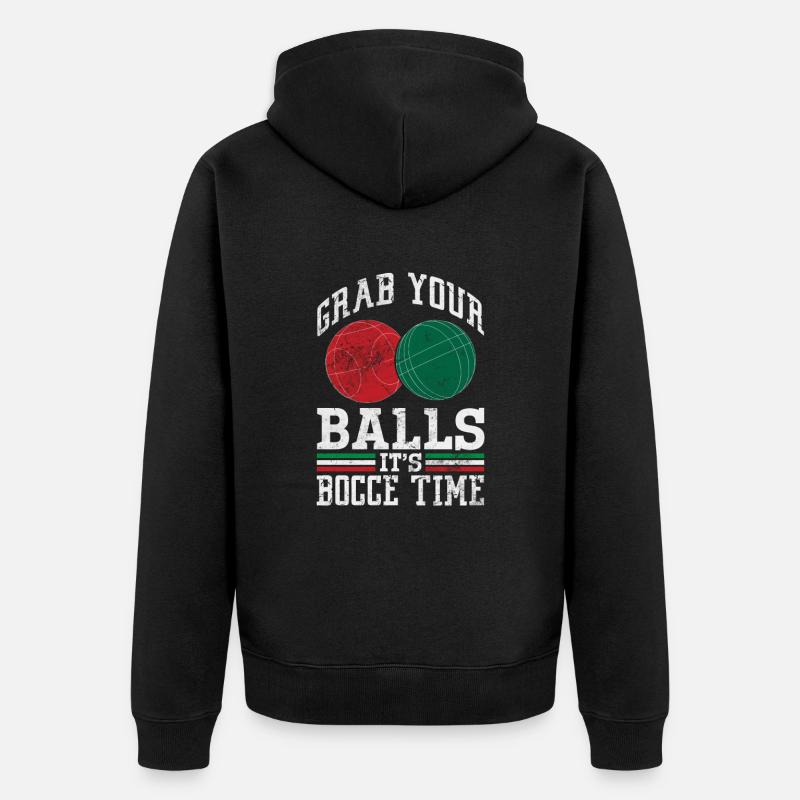 Boccia - Unisex Premium Bio Zip Hoodie - Schwarz