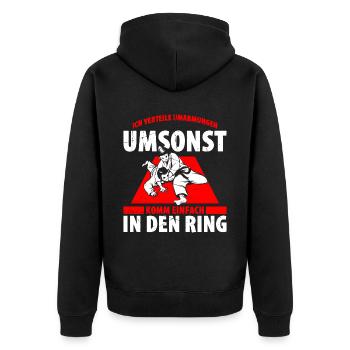 Judo Für Judoka Judo Kämpfer Judo Trainer Judo - Unisex Premium Bio Zip Hoodie - Schwarz - Hinten - Nico (187cm)