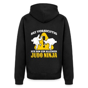 Judo Für Judoka Judo Kämpfer Judo Trainer Judo - Unisex Premium Bio Zip Hoodie - Schwarz - Hinten - Nico (187cm)