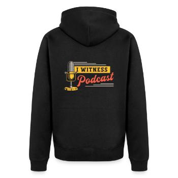 Podcasting I Witness Podcast Loves Radio Broadcast - Veste à capuche bio Premium Unisexe - noir - Dos - Nico (187cm)