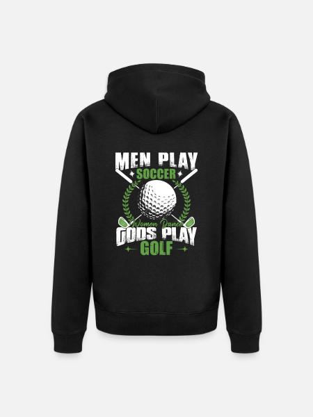 Les dieux jouent au golf - Veste à capuche bio Premium Unisexe - noir