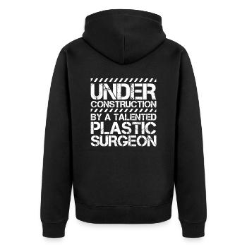 Chirurgien plasticien talentueux et - Veste à capuche bio Premium Unisexe - noir - Dos - Nico (187cm)