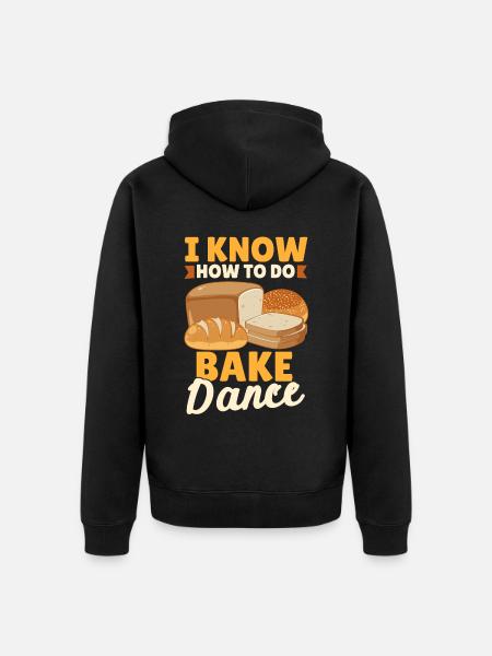 Funny bread baking baker - Unisex Premium Organic Zip Hoodie - black