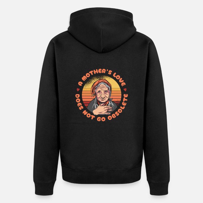 Maman Mère Mère - Veste à capuche bio Premium Unisexe - noir