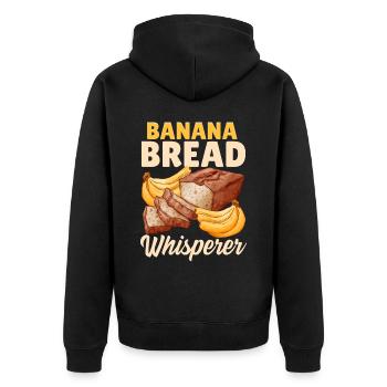 Drôle de boulanger cuisant du pain - Veste à capuche bio Premium Unisexe - noir - Dos - Nico (187cm)