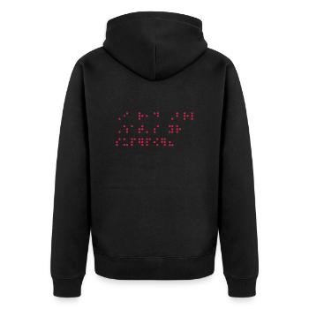 Braille - Veste à capuche bio Premium Unisexe - noir - Dos - Nico (187cm)