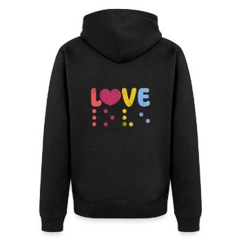 Braille - Veste à capuche bio Premium Unisexe - noir - Dos - Nico (187cm)