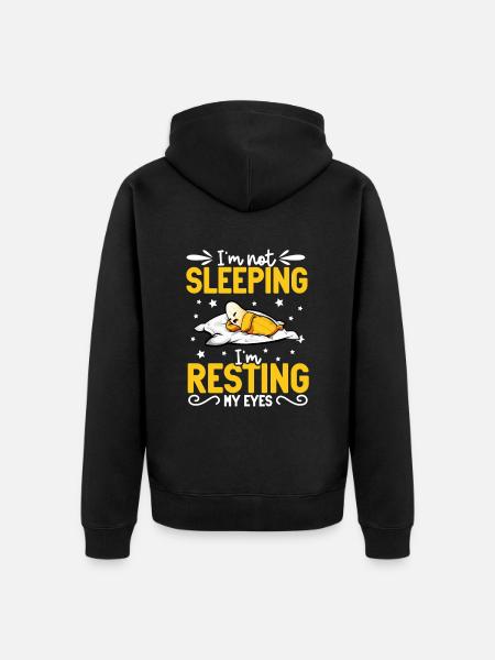 I don't sleep - banana - Unisex Premium Organic Zip Hoodie - black
