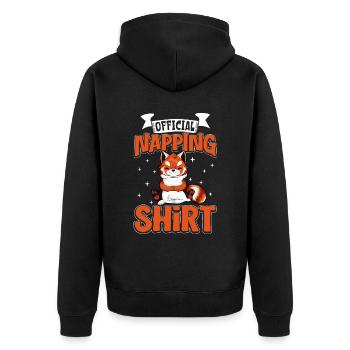 Chemise de sommeil officielle Red Panda - Veste à capuche bio Premium Unisexe - noir - Dos - Nico (187cm)