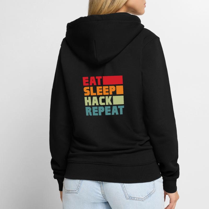 Hacker Coder Computer Hacking Gift Unisex Premium Organic Zip Hoodie