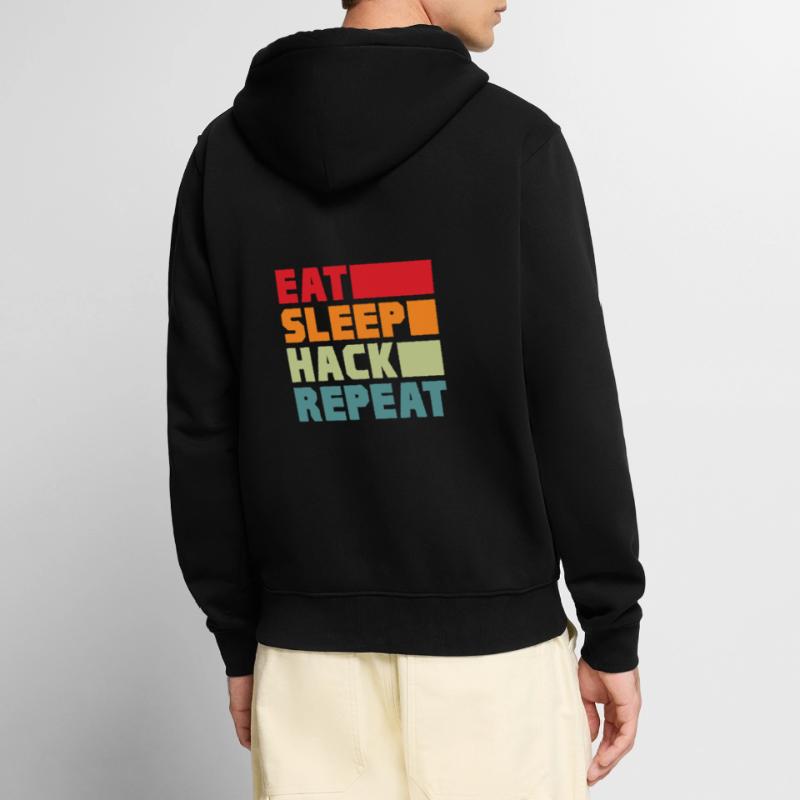 Hacker Coder Computer Hacking Gift Unisex Premium Organic Zip Hoodie