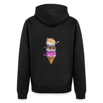 Glace - Veste à capuche bio Premium Unisexe - noir - Dos - Nico (187cm)