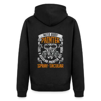 Vehicle Painter Car Painter Spray-tacular - Unisex Premium Organic Zip Hoodie - black - Back - Nico (187cm)