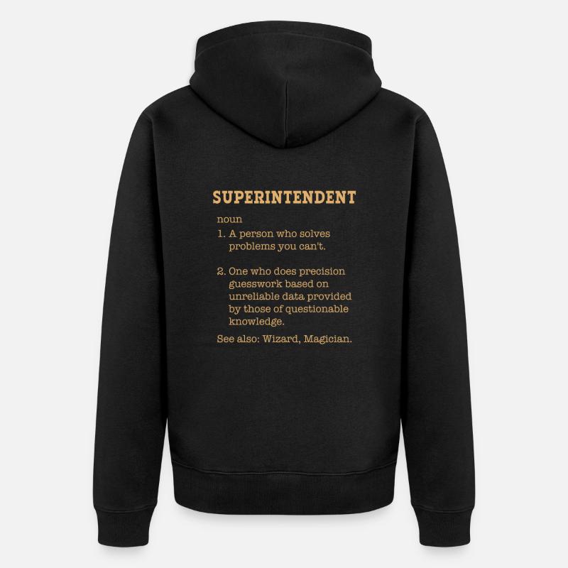 superintendent definition - Unisex Premium Bio Zip Hoodie - Schwarz