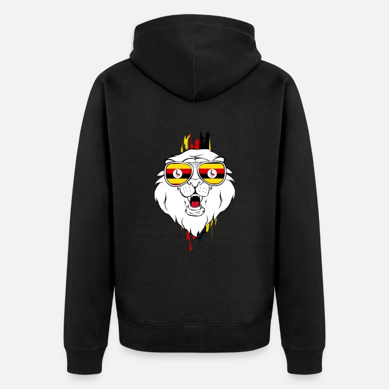 Uganda - Unisex Premium Bio Zip Hoodie - Schwarz