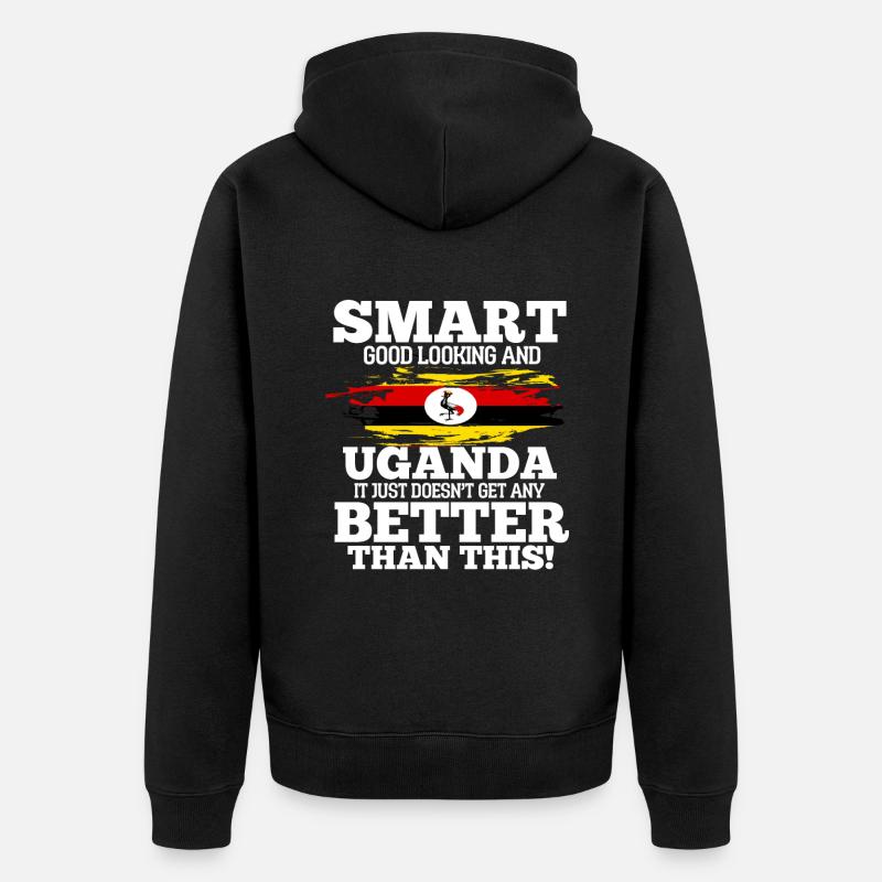 Ouganda - Veste à capuche bio Premium Unisexe - noir