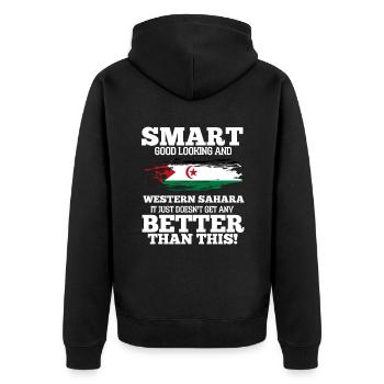 Sahara occidental - Veste à capuche bio Premium Unisexe - noir - Dos - Nico (187cm)