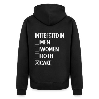Asexuell Ace - Unisex Premium Bio Zip Hoodie - Schwarz - Hinten - Nico (187cm)