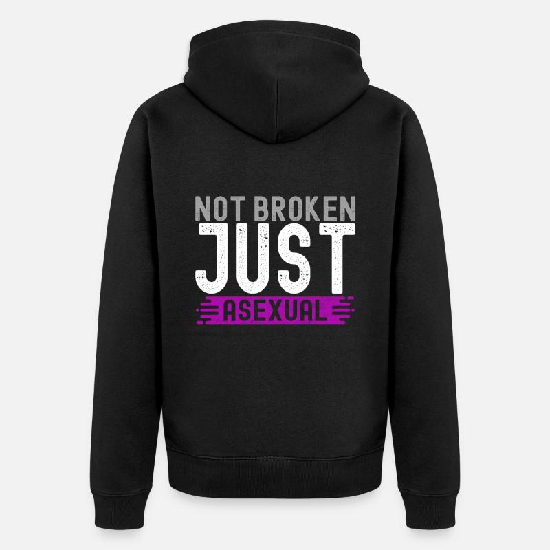 Asexuell Ace - Unisex Premium Bio Zip Hoodie - Schwarz