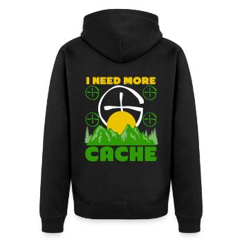 Geocacher Saying Chasse au trésor Geocache - Veste à capuche bio Premium Unisexe - noir - Dos - Nico (187cm)