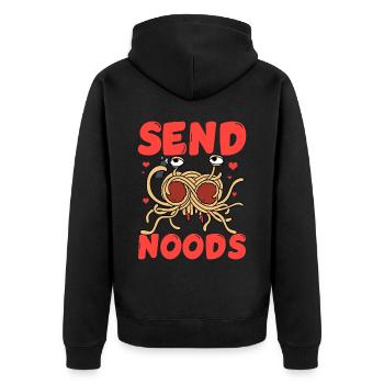 Drôle de monstre spaghetti volant FSM Pastafari - Veste à capuche bio Premium Unisexe - noir - Dos - Nico (187cm)