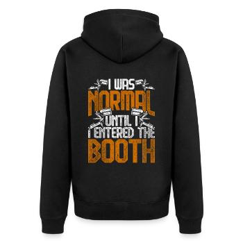 Vehicle Painter Car Painter - Unisex Premium Organic Zip Hoodie - black - Back - Nico (187cm)