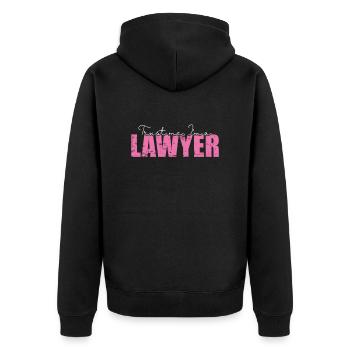 Trust me I'm a Lawyer Profession Jurist - Unisex Premium Organic Zip Hoodie - black - Back - Nico (187cm)