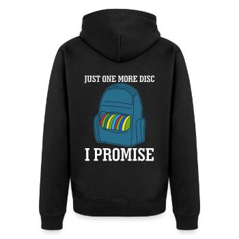 Disc golf backpack Disc golf Frisbee - Unisex Premium Organic Zip Hoodie - black - Back - Nico (187cm)