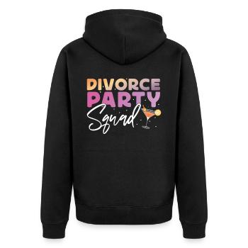 Happy Divorce Party Divorce Party - Unisex Premium Organic Zip Hoodie - black - Back - Nico (187cm)