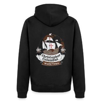 Christophe Colomb World Tours - Veste à capuche bio Premium Unisexe - noir - Dos - Nico (187cm)