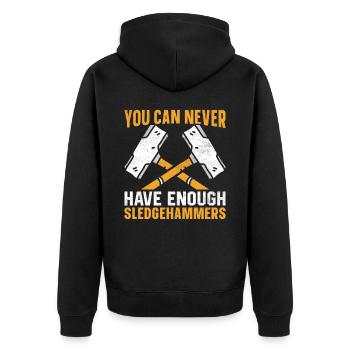 Fun day of house demolition - Unisex Premium Organic Zip Hoodie - black - Back - Nico (187cm)