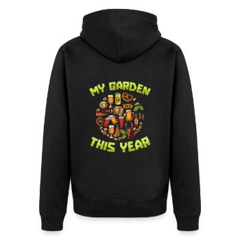 Hobby jardinier jardin bière de jardin - Veste à capuche bio Premium Unisexe - noir - Dos - Nico (187cm)