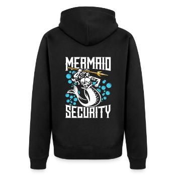 Mermaid Security Meerjungfrau - Veste à capuche bio Premium Unisexe - noir - Dos - Nico (187cm)