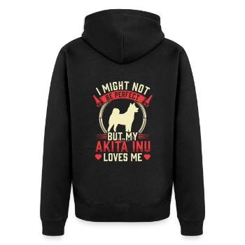Akita Inu n’est pas parfait Shiba Inu - Veste à capuche bio Premium Unisexe - noir - Dos - Nico (187cm)