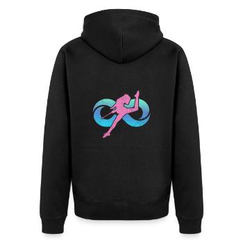 Baton Twirling - Unisex Premium Organic Zip Hoodie - black - Back - Nico (187cm)