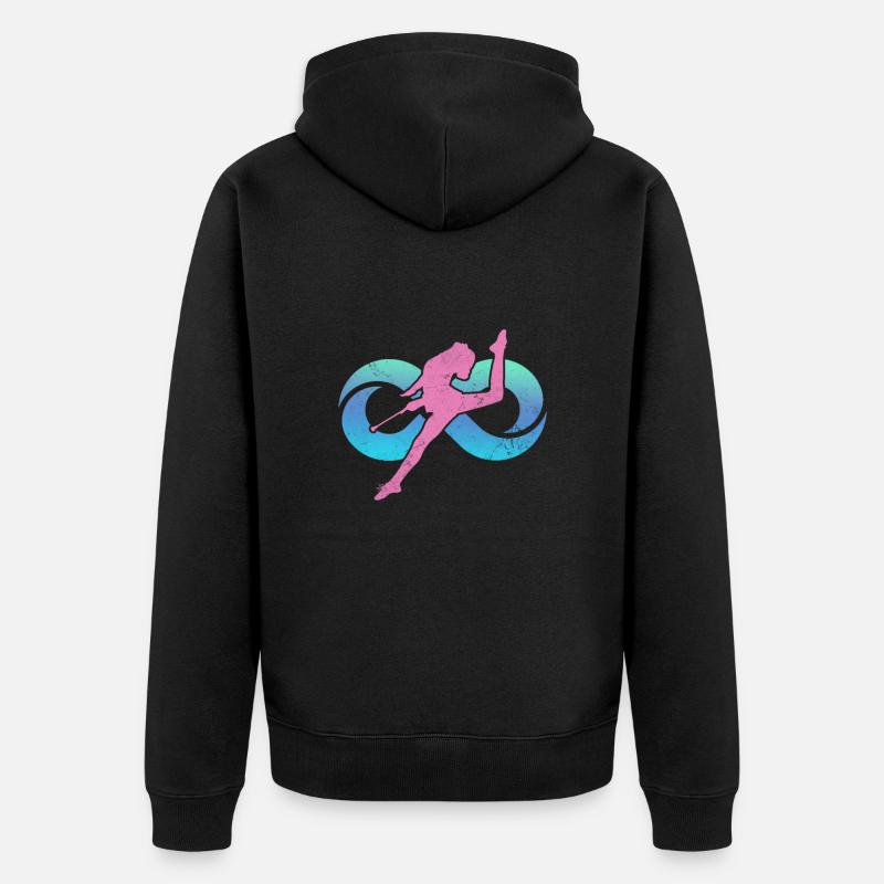 Baton Twirling - Unisex Premium Bio Zip Hoodie - Schwarz