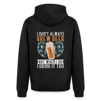 Brassage de bière Brassage de bière - Veste à capuche bio Premium Unisexe - noir - Dos - Nico (187cm)