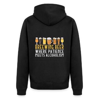 Brassage de bière Brassage de bière - Veste à capuche bio Premium Unisexe - noir - Dos - Nico (187cm)