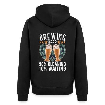 Brassage de bière Brassage de bière - Veste à capuche bio Premium Unisexe - noir - Dos - Nico (187cm)
