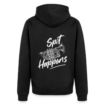 Mellophonist Musikinstrument Orchester - Unisex Premium Bio Zip Hoodie - Schwarz - Hinten - Nico (187cm)