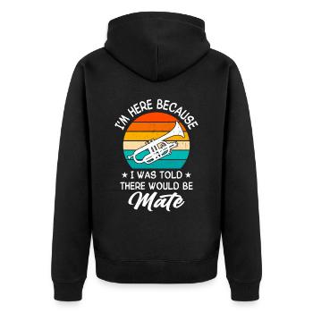 Mellophonist Musical Instrument Orchestra - Unisex Premium Organic Zip Hoodie - black - Back - Nico (187cm)