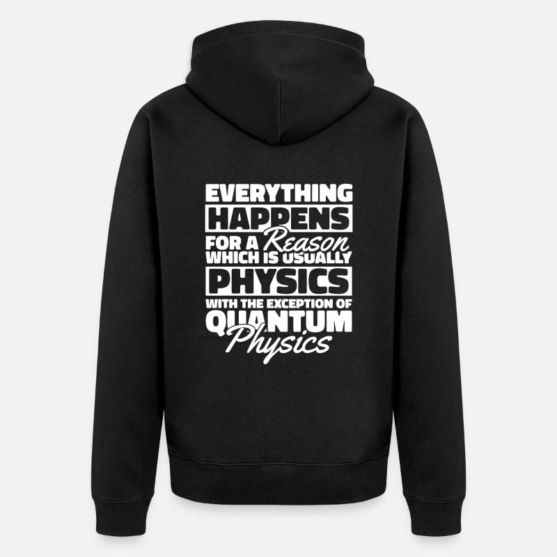 Physique Physiciens Physique quantique - Veste à capuche bio Premium Unisexe - noir