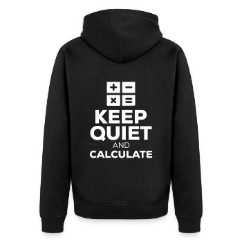 Physics Phyker Funny Quantum Physics - Unisex Premium Organic Zip Hoodie - black - Back - Nico (187cm)