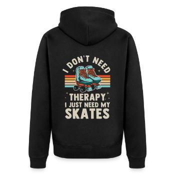 Inline Skate Cadeau Roller Skates Roller 70s - Veste à capuche bio Premium Unisexe - noir - Dos - Nico (187cm)